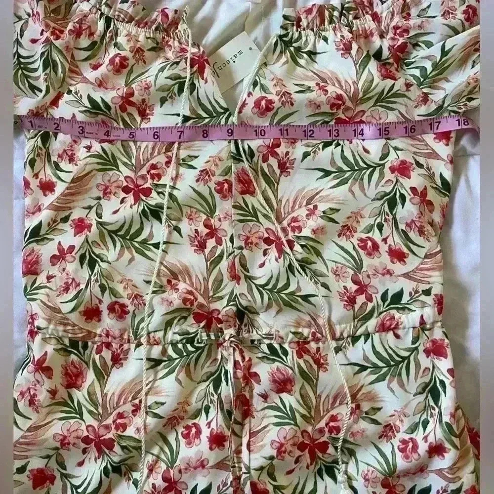 Maison Jules NWT Floral V-Neck Dress Size 2 - Picture 5 of 12